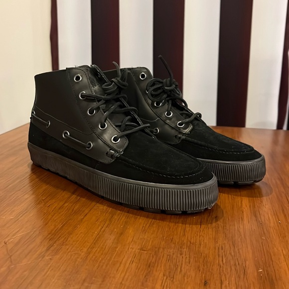 Polo Ralph Lauren Delmont Chukka Deck Boat shoes sneakers black new Mens Size 8